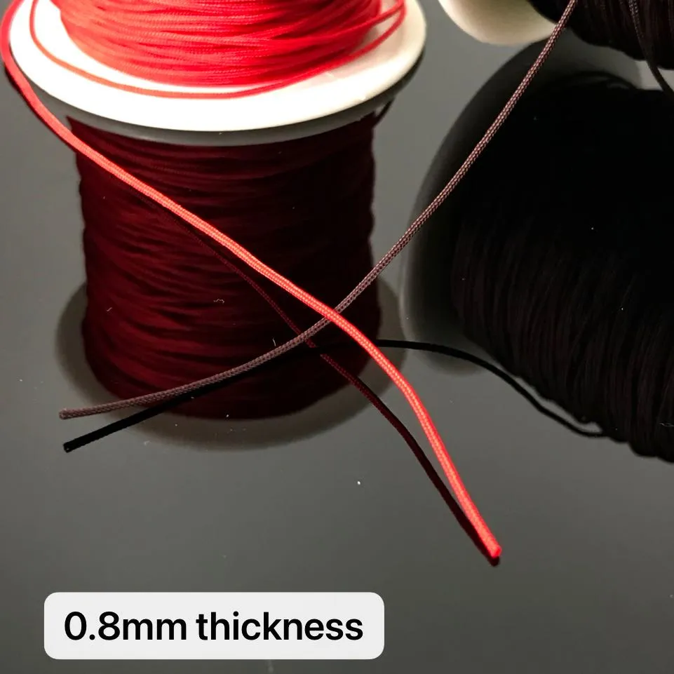 0.8mm Strong Braided Cord Rolls 100 Meters for DIY Jewelry Project