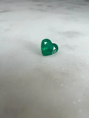 0.94 CARAT HEART SHAPE NATURAL GREEN EMERALD ZAMBIA LOOSE GEMSTONE. 0.94 CT GREEN BY MIKE NEKTA NYC