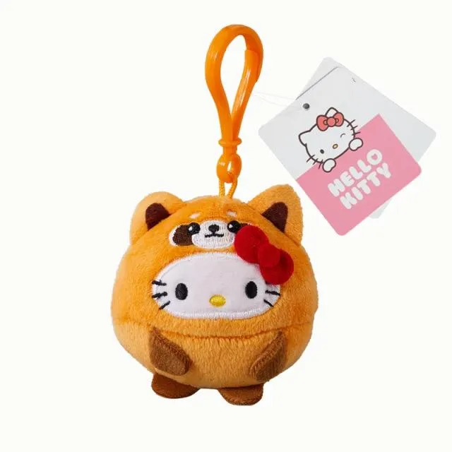 10CM Cartoon Stuffed Animals Kt Cat Plush Toy Anime Kawaii Cute Soft Keychain Pendant Plushie Girls Doll Toys Children Gifts