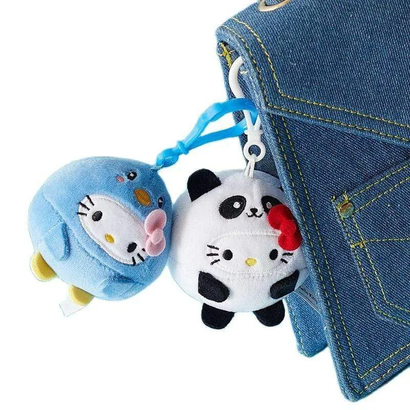 10CM Cartoon Stuffed Animals Kt Cat Plush Toy Anime Kawaii Cute Soft Keychain Pendant Plushie Girls Doll Toys Children Gifts