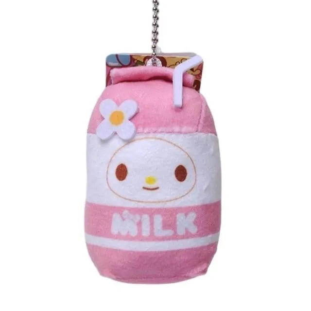 10Cm Kawaii Sanrio Anime Kuromi Melody Cinnamoroll Kt Cat Purin Dog Plush Toy Keychain Animals Cute Plushie Pendant Doll Girls