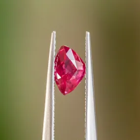 1.11CT TRILLION RUBY, MEDIUM RED PINK, 7.37X4.78X3.99MM, UNHEATED