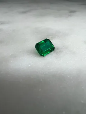 1.14 CARAT EMERALD CUT NATURAL VIVID GREEN EMERALD LOOSE GEMSTONE. 1.14 CT VIVID GREEN ZAMBIA BY MIKE NEKTA NYC