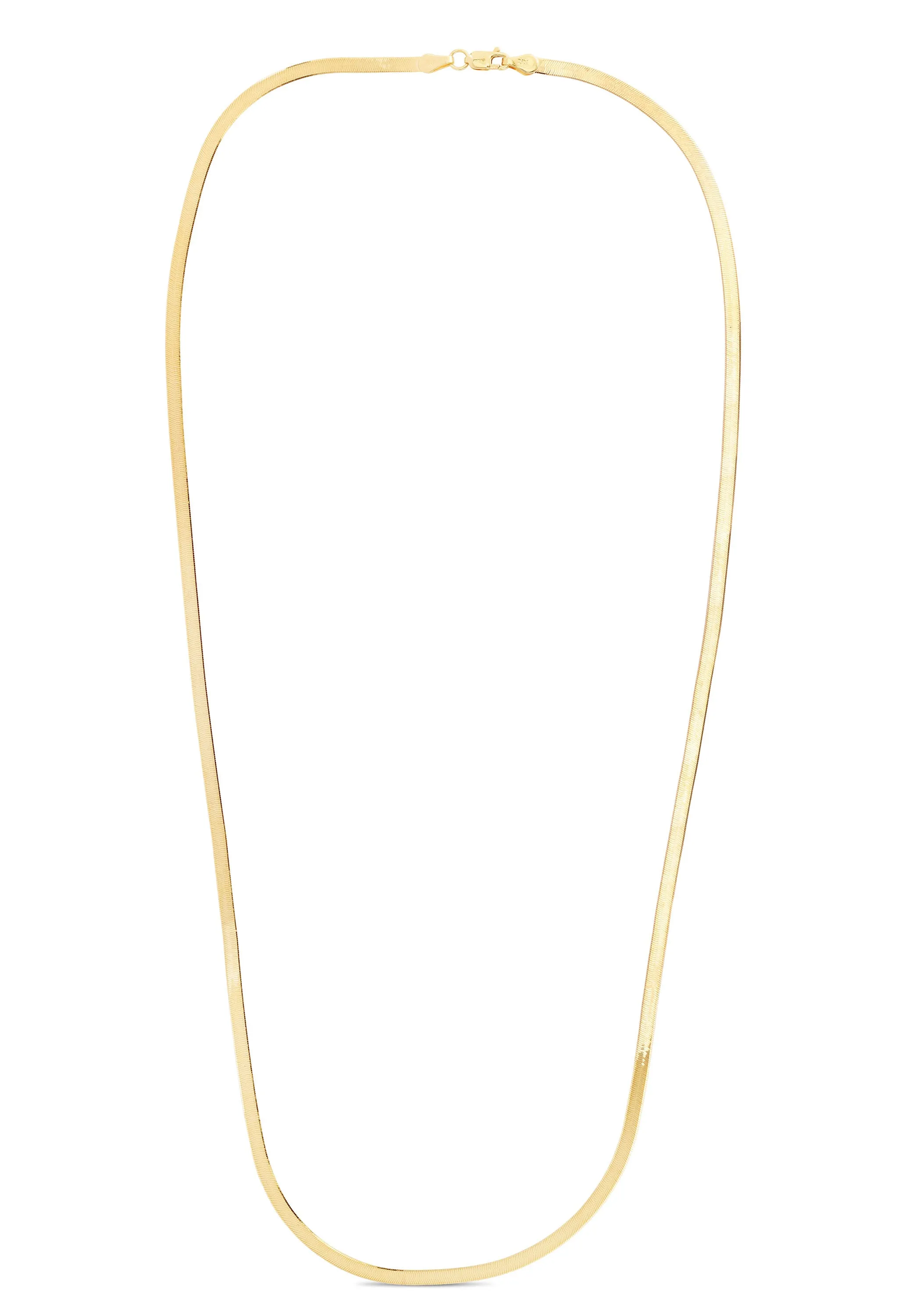 14K Gold 3mm Imperial Herringbone Chain