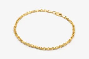 14K Gold Anchor Chain Bracelet | Solid 14K Gold Finished Bracelet