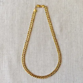 18k Gold Filled 8mm Diamond Cut Cuban Chain Necklace