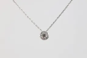 18" 10k White Gold 0.22tcw Diamond Necklace (1.68g.)