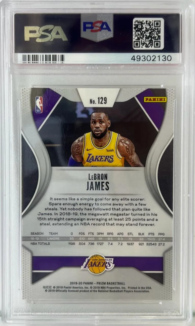 2019 Lebron James Panini Prizm #129 PSA 9