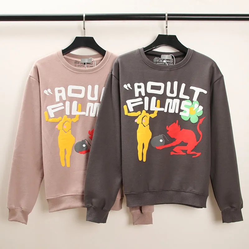 2021 Essential Sweatshirts High Quality  Printing Hoodies Cotton Foaming Devil Crewneck Sweater For Men Women Kanye West