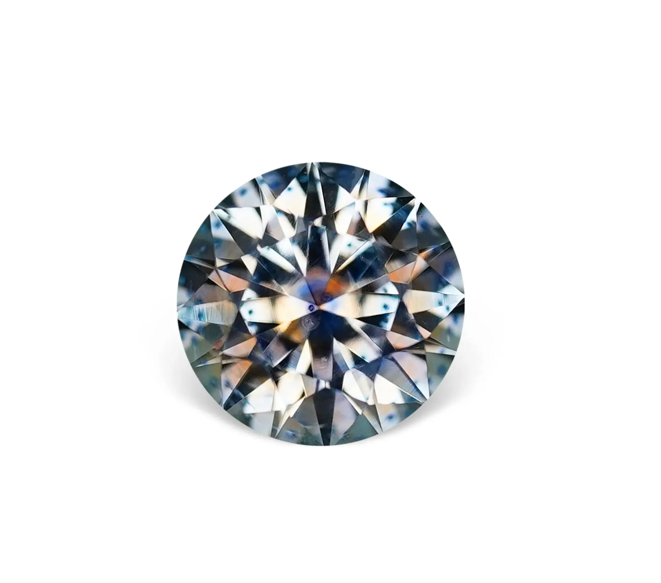 2.0CT ROUND BRILLIANT PRECISION CUT MONTANA SAPPHIRE, MULTICOLOR, 7.4MM