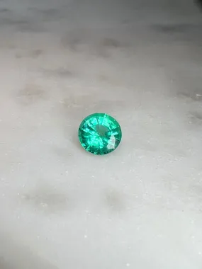 2.13 CARAT ROUND CUT NATURAL GREEN EMERALD LOOSE GEMSTONE. 2.13 CT GREEN ZAMBIA BY MIKE NEKTA NYC