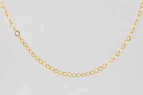 24" 14k Yellow Gold Cable Link Chain Necklace (2.47g.)