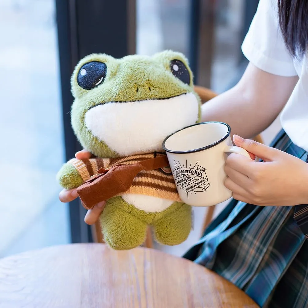 29cm Cute Plush Big Eyes Frog Toy Stuffed Animals Soft Sweater Crossbody Bag Kids Toys Birthday Christmas Gift for Girls Boys