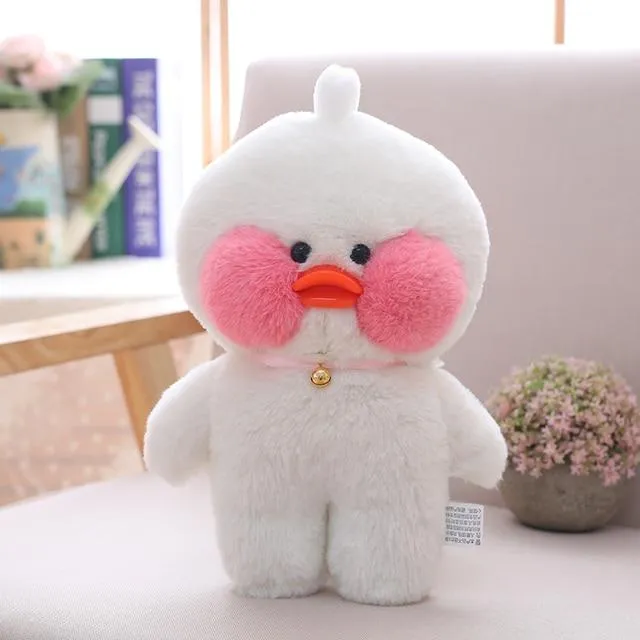 30cm Cartoon Cute LaLafanfan Cafe Duck Plush Toy Stuffed Soft Kawaii Duck Doll Animal Pillow Birthday Gift for Kids Children