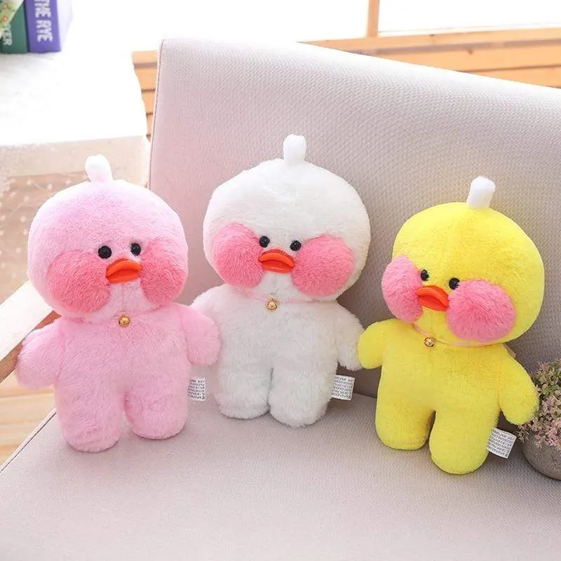 30cm Cartoon Cute LaLafanfan Cafe Duck Plush Toy Stuffed Soft Kawaii Duck Doll Animal Pillow Birthday Gift for Kids Children