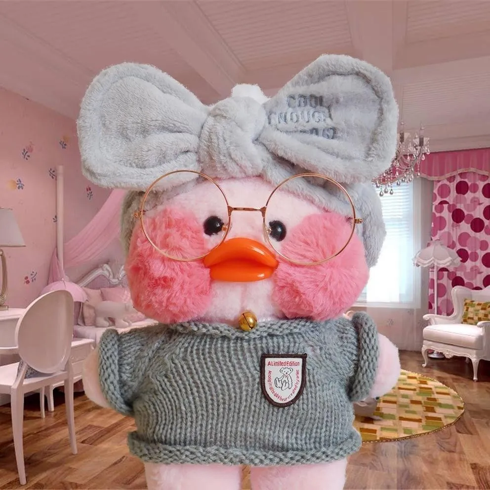 30CM Pink LaLafanfan Kawaii Cafe Mimi Yellow Duck Plush Toy Cute Stuffed Doll Soft Animal Dolls Kids Kawaii Plush Toys Rag Doll