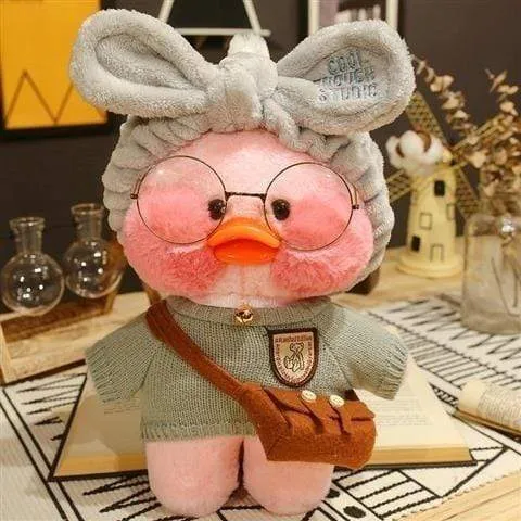 30CM Pink LaLafanfan Kawaii Cafe Mimi Yellow Duck Plush Toy Cute Stuffed Doll Soft Animal Dolls Kids Kawaii Plush Toys Rag Doll