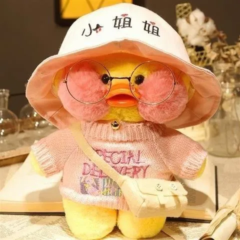 30CM Pink LaLafanfan Kawaii Cafe Mimi Yellow Duck Plush Toy Cute Stuffed Doll Soft Animal Dolls Kids Kawaii Plush Toys Rag Doll