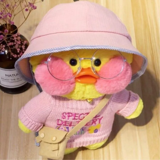 30CM Pink LaLafanfan Kawaii Cafe Mimi Yellow Duck Plush Toy Cute Stuffed Doll Soft Animal Dolls Kids Kawaii Plush Toys Rag Doll