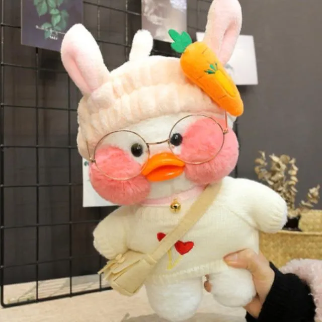 30CM Pink LaLafanfan Kawaii Cafe Mimi Yellow Duck Plush Toy Cute Stuffed Doll Soft Animal Dolls Kids Kawaii Plush Toys Rag Doll