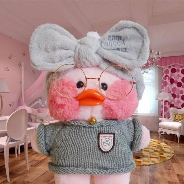 30CM Pink LaLafanfan Kawaii Cafe Mimi Yellow Duck Plush Toy Cute Stuffed Doll Soft Animal Dolls Kids Kawaii Plush Toys Rag Doll