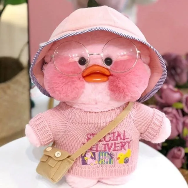 30CM Pink LaLafanfan Kawaii Cafe Mimi Yellow Duck Plush Toy Cute Stuffed Doll Soft Animal Dolls Kids Kawaii Plush Toys Rag Doll