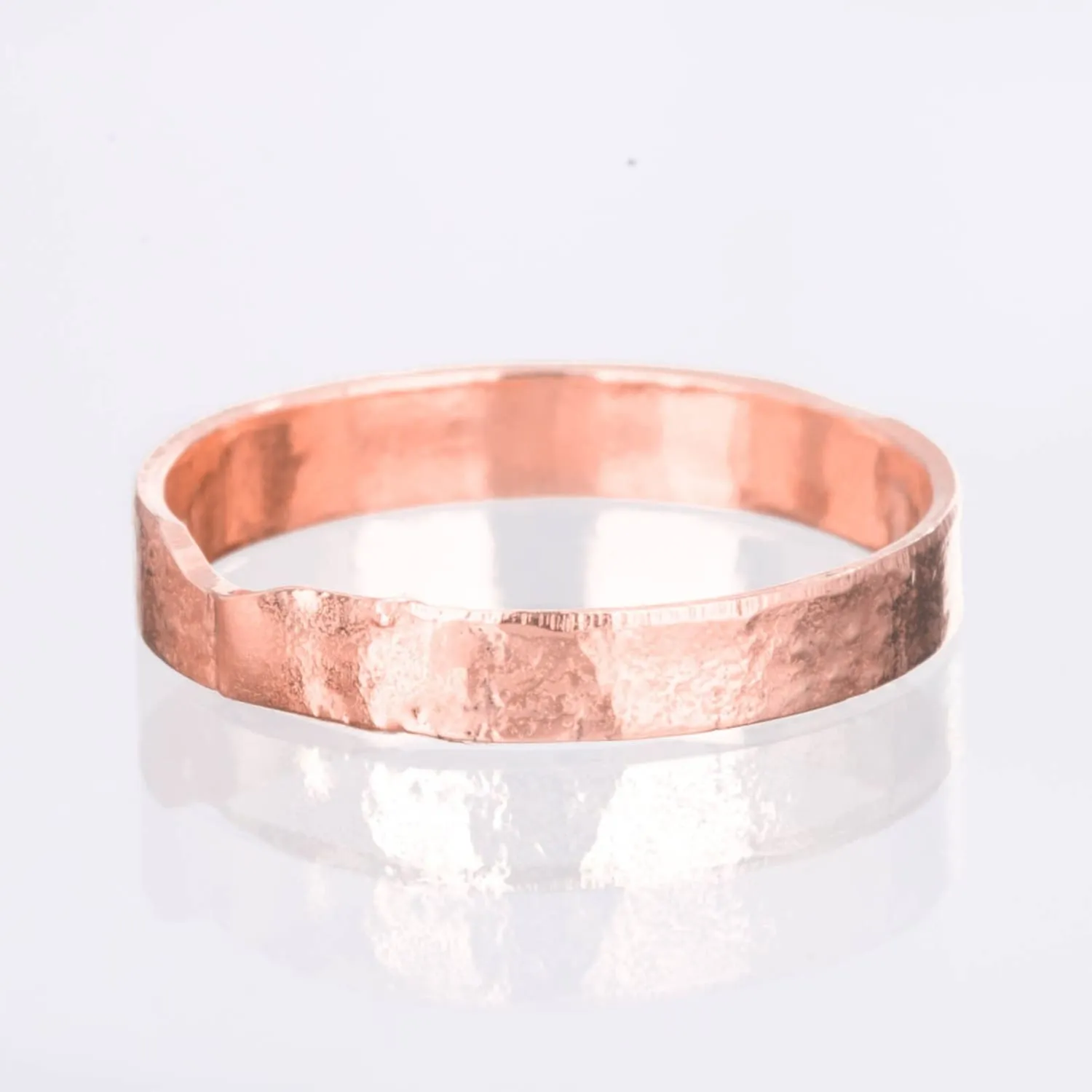 3mm Rose Gold Textured Band