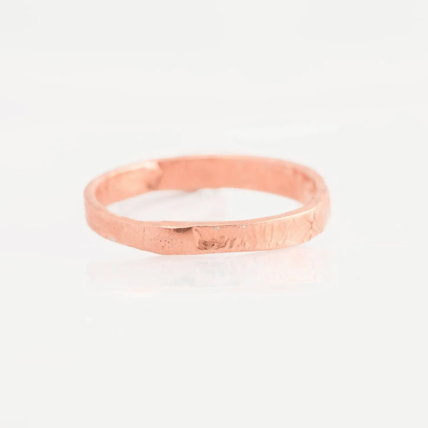 3mm Rose Gold Textured Band