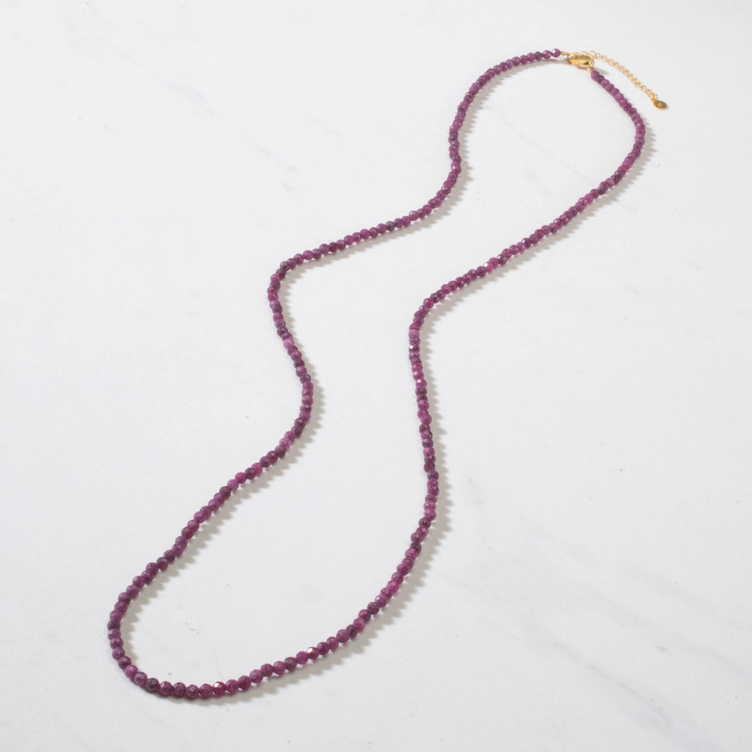 3mm Ruby Faceted 31 Necklace / Multi Wrap Bracelet