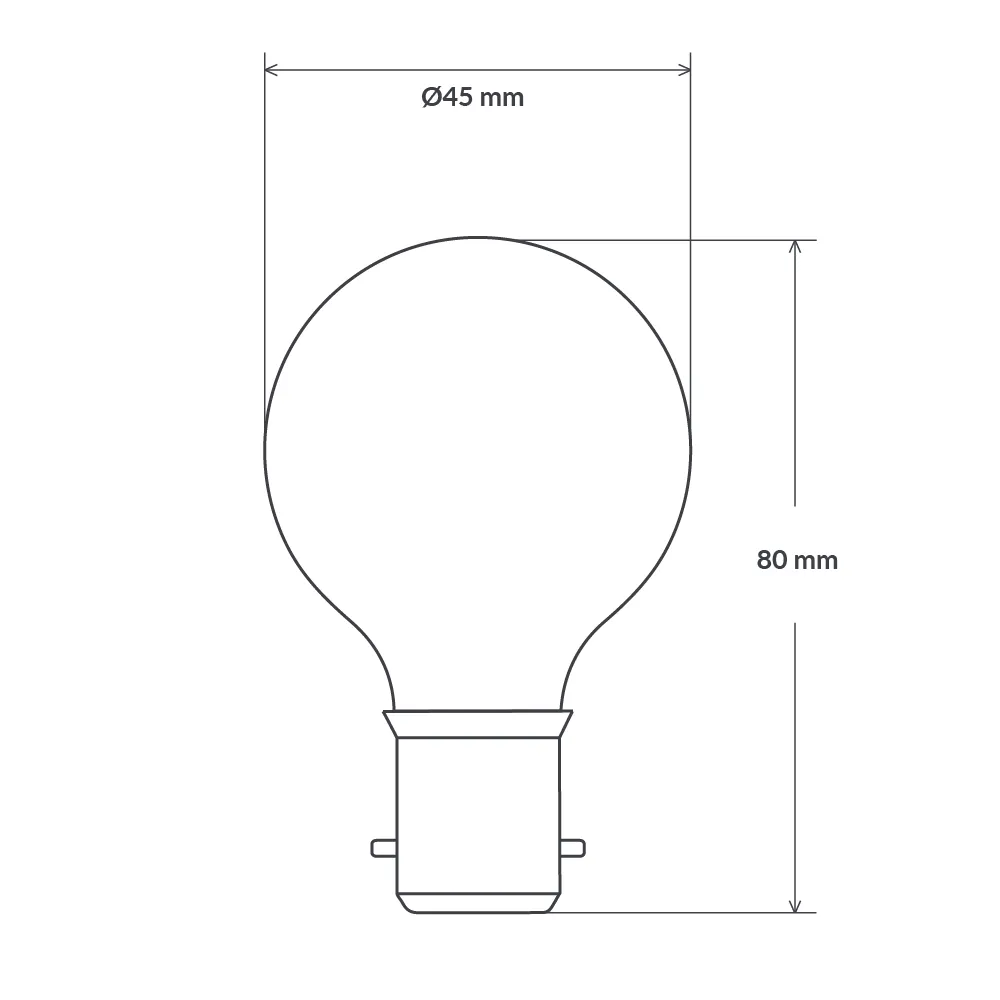 3W Fancy Round Tre Loop LED Bulb B22 in Ultra Warm