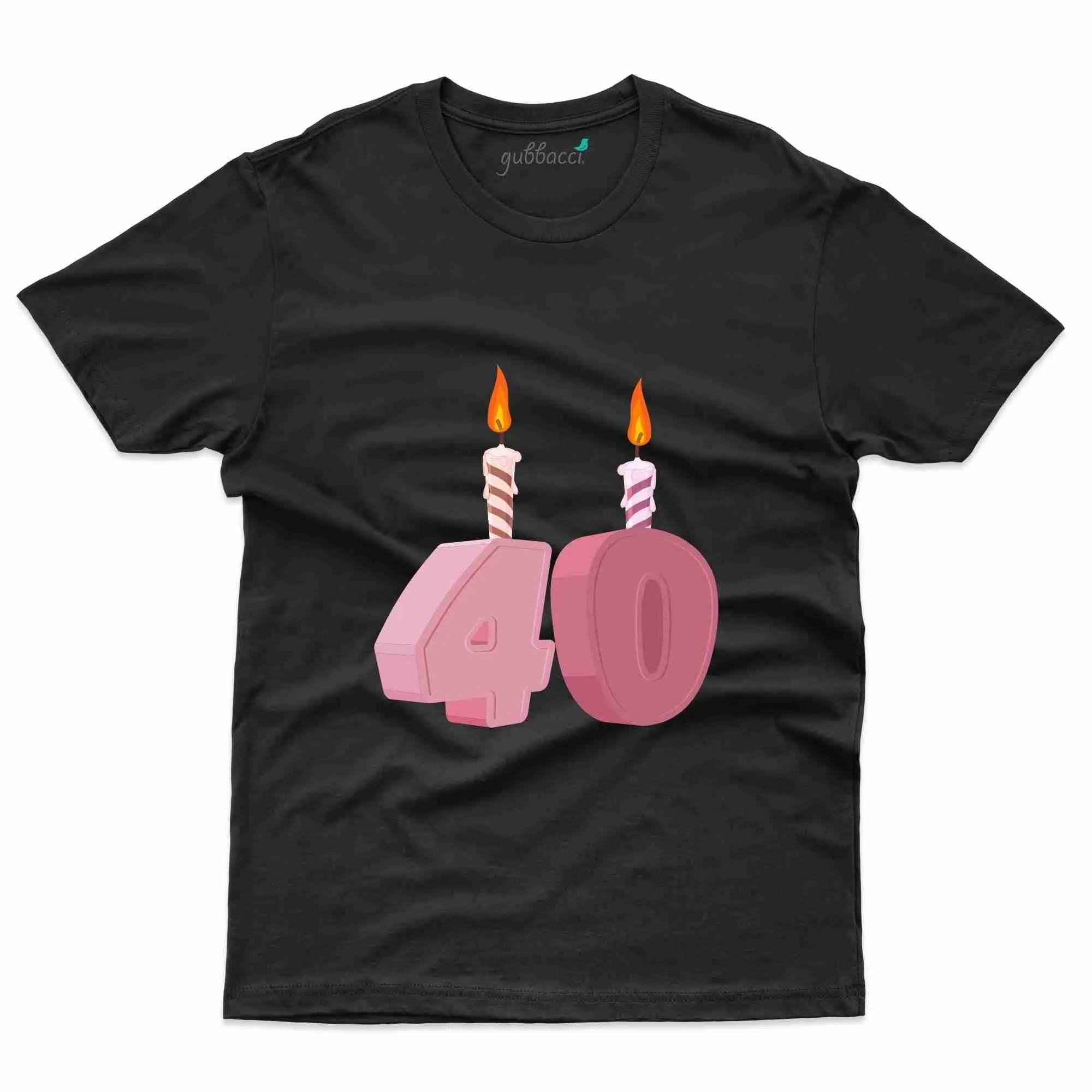 40th Candle T-Shirt - 40th Birthday T-Shirt Collection