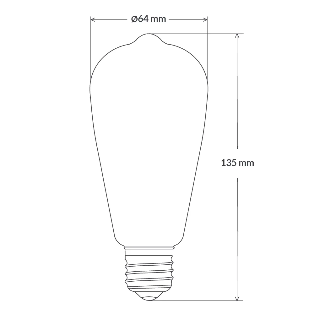 4W Edison Spiral LED Bulb E27 in Ultra Warm