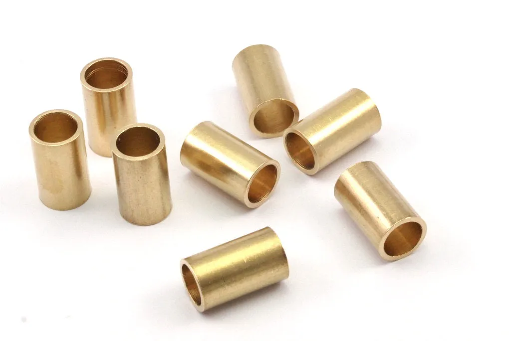 50 Raw Brass Industrial Tube Findings, (12x7mm) Y356