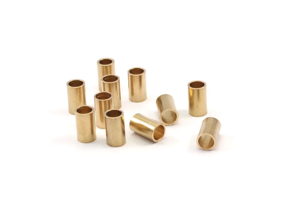 50 Raw Brass Industrial Tube Findings, (12x7mm) Y356