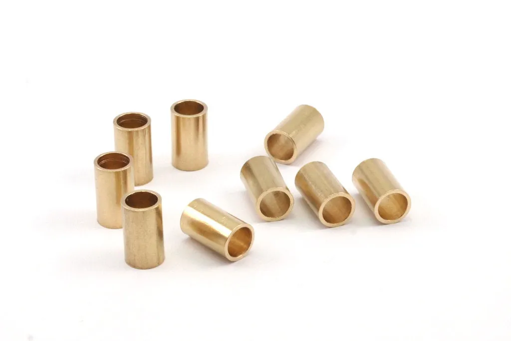 50 Raw Brass Industrial Tube Findings, (12x7mm) Y356