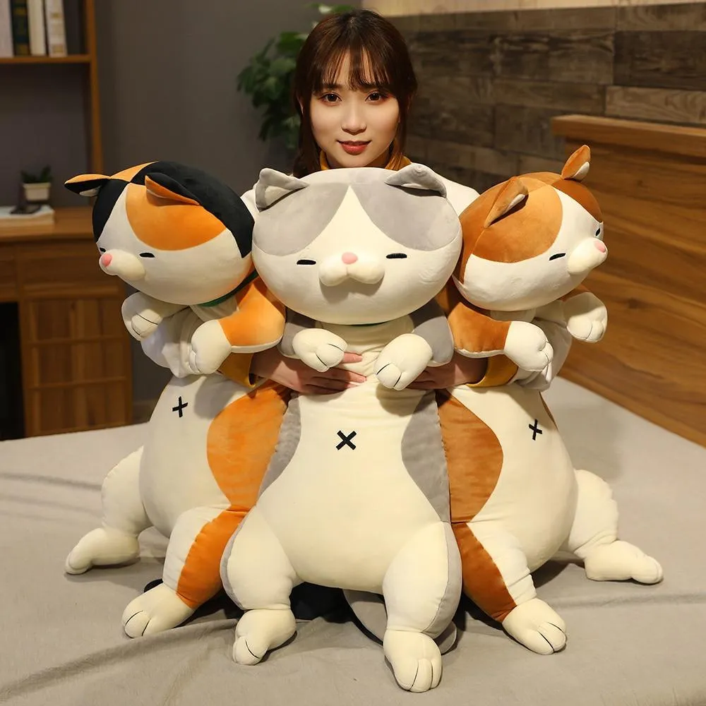 60-120cm Cute Shiba Inu Dog & Cat Plush Toys Stuffed Long Animals Sleep Boyfriend Pillow Doll Office Cushion Kids Girls Gift