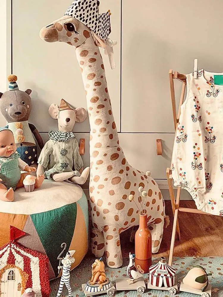 67cm Big Size Simulation Giraffe Plush Toys Soft Stuffed Animal Giraffe Sleeping Doll Toy For Boys Girls Birthday Gift Kids Toy