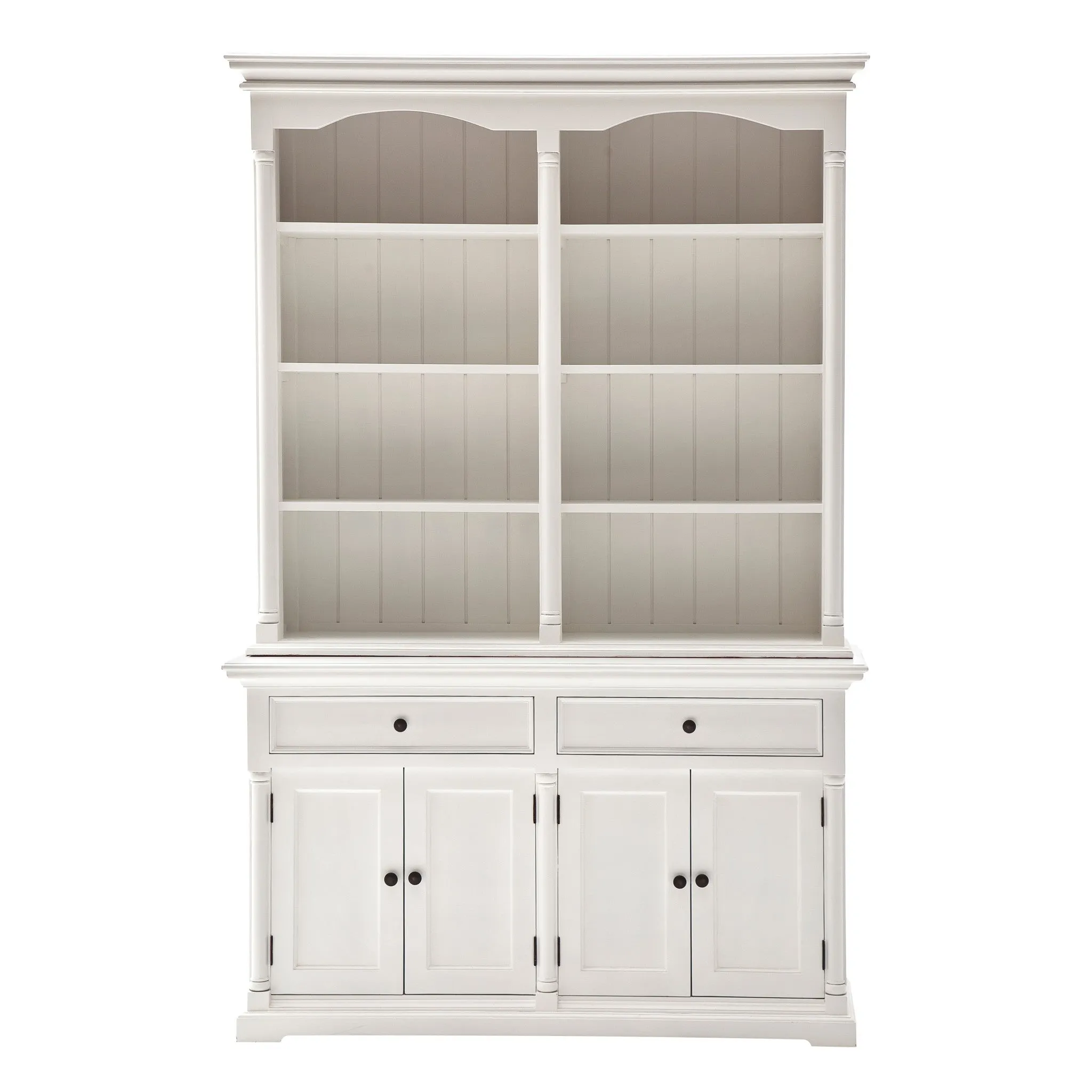 87 White Solid Wood Four Tier Bookcase