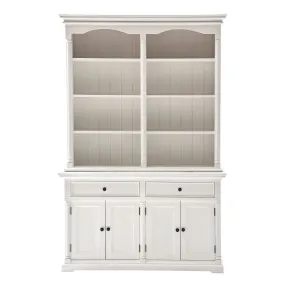 87 White Solid Wood Four Tier Bookcase