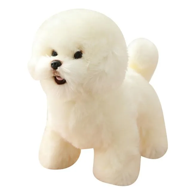 9 Kinds Dog Simulation Bichon Frise Plush Dog Toy Super Cute Likelife Corgi Dog Doll Stuffed Animal Maltese Dog Puppy Pets Toys