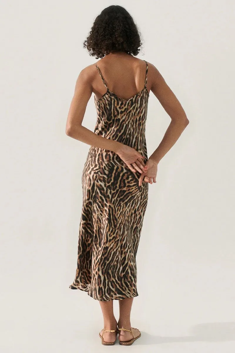 90S SLIP DRESS-LEOPARD