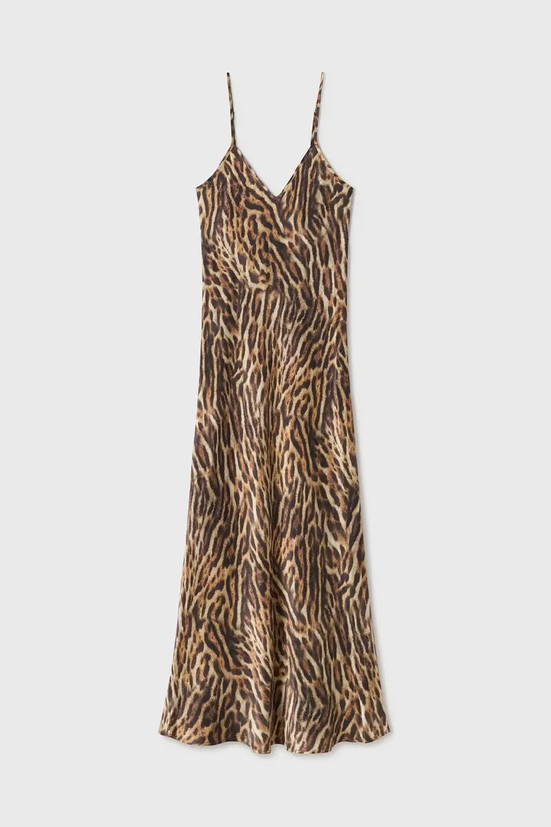 90S SLIP DRESS-LEOPARD