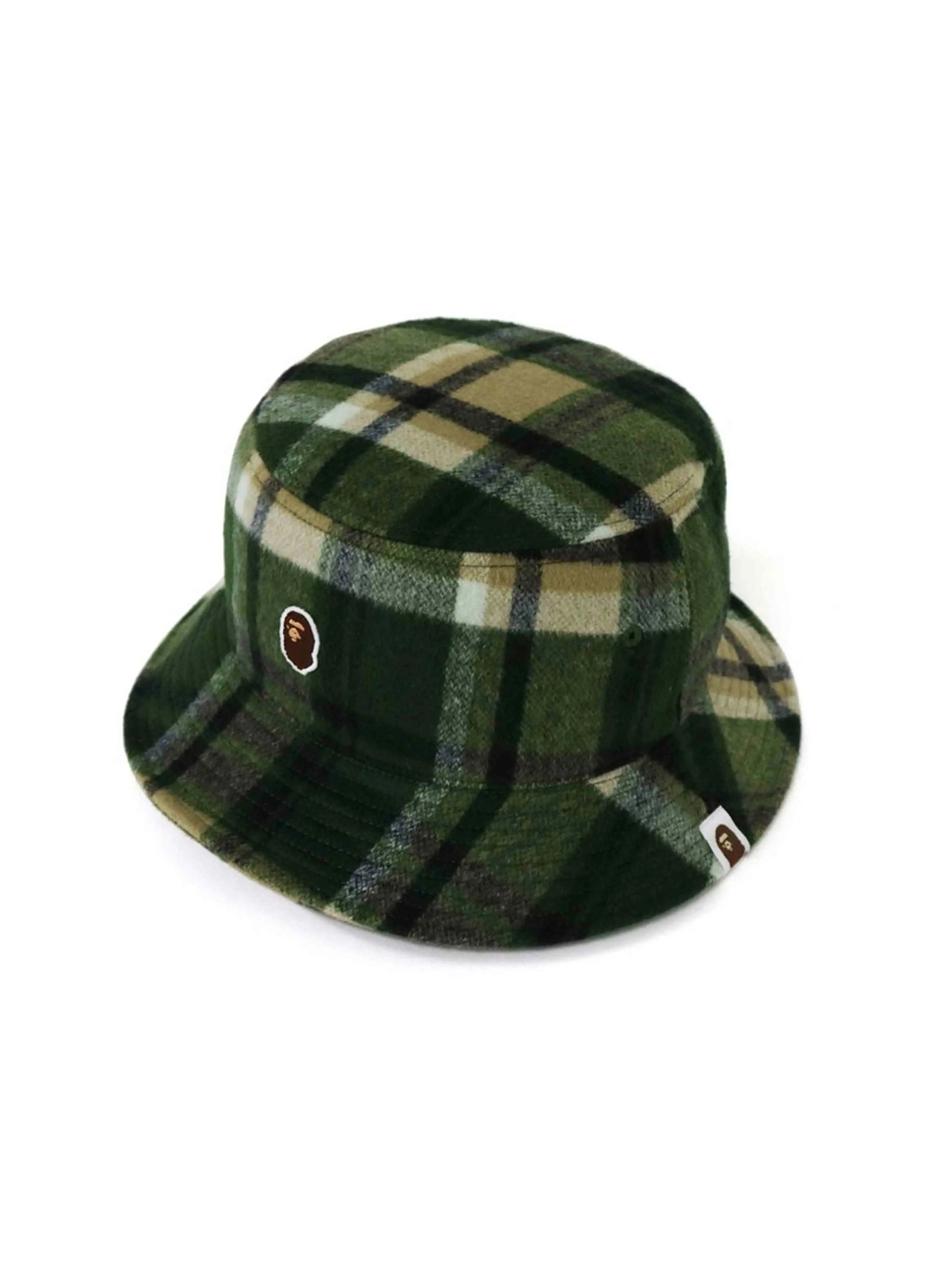 A Bathing Ape BAPE Check Hat Olive