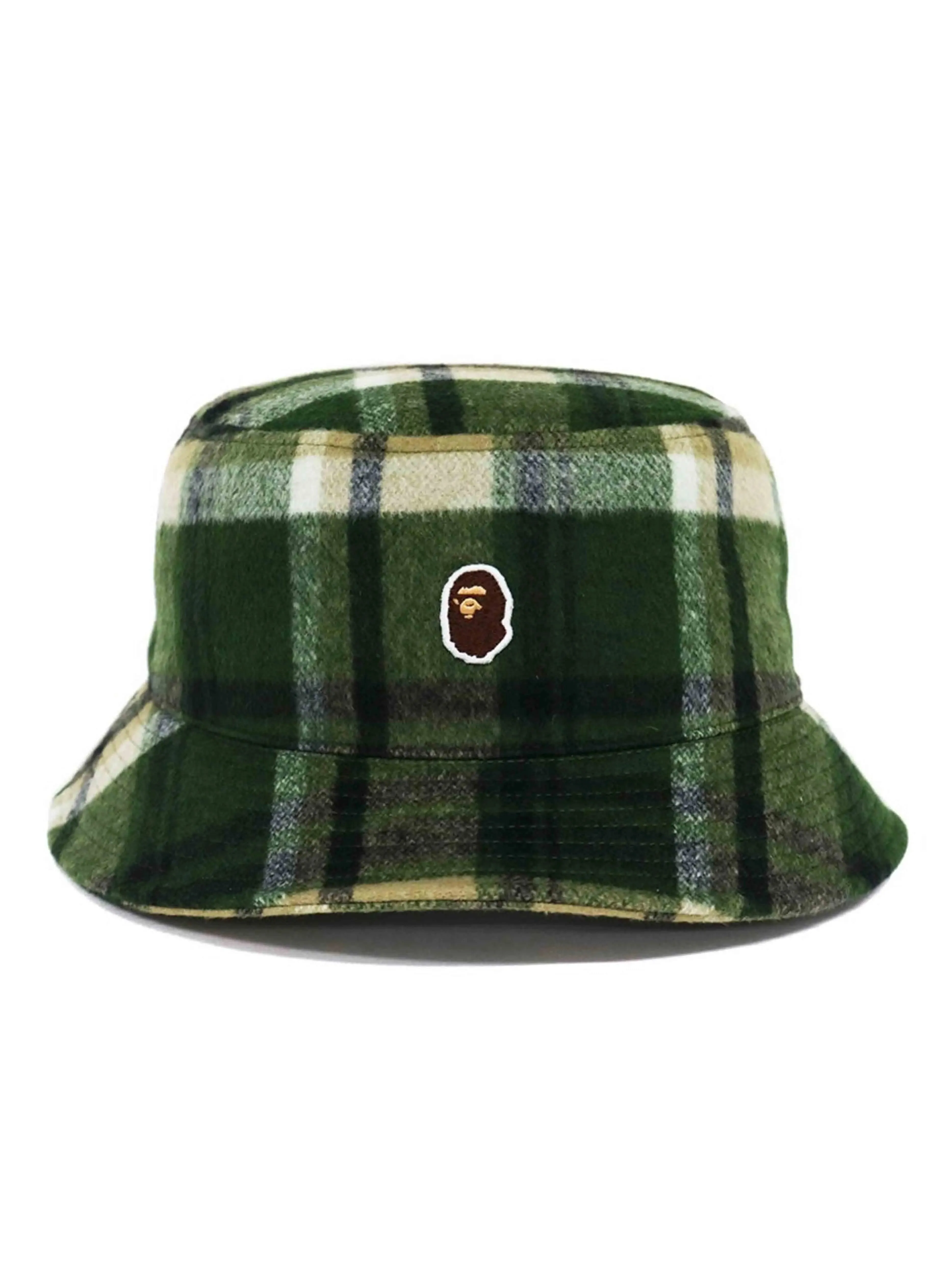 A Bathing Ape BAPE Check Hat Olive