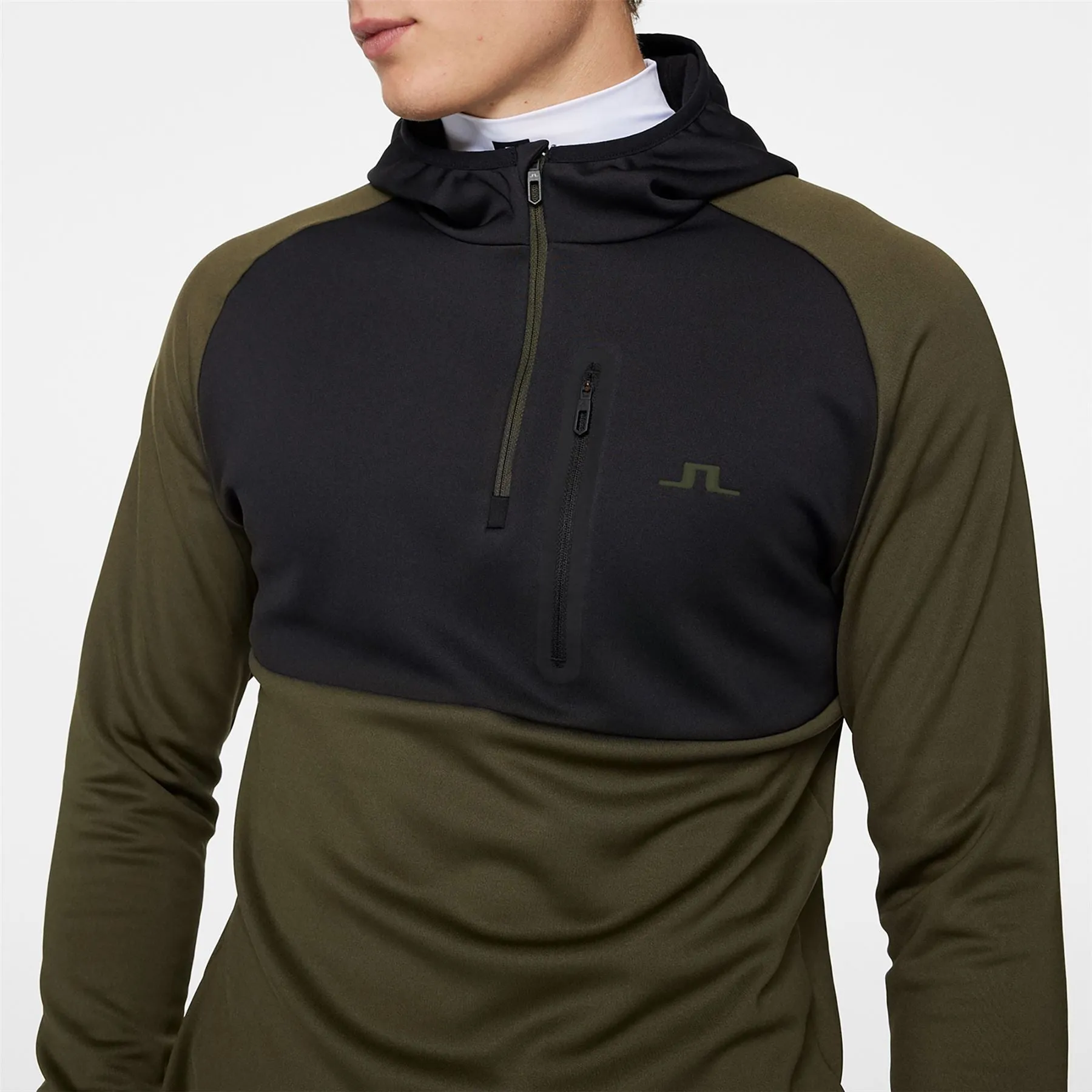 Adam Quarter Zip Hood Forest Green - AW24