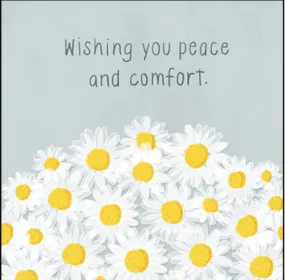 Affirmations Sympathy card - wishing you peace and comfort