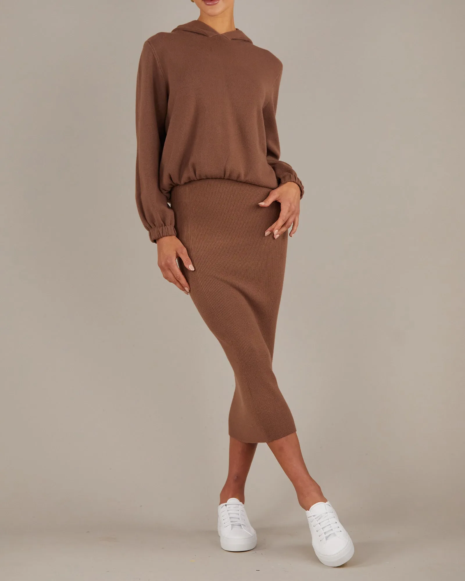 Afina Knit Skirt - Cocoa