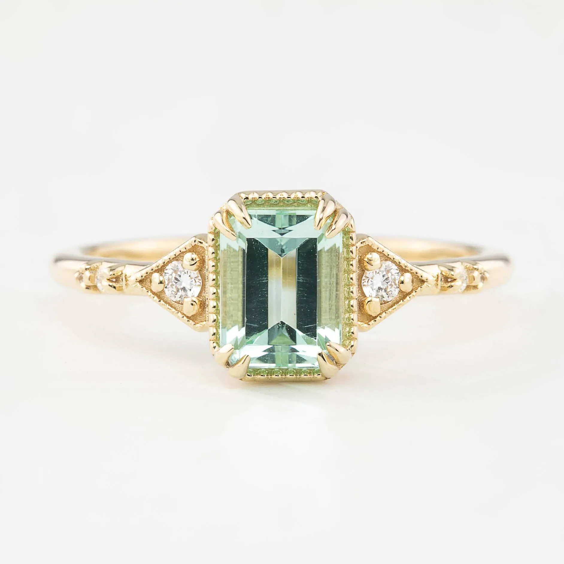 Agatha Ring - 1.06ct Mint Tourmaline (One of a kind)