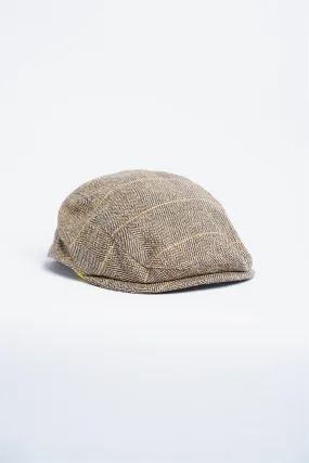 Albert Brown Tweed Check Flat Cap