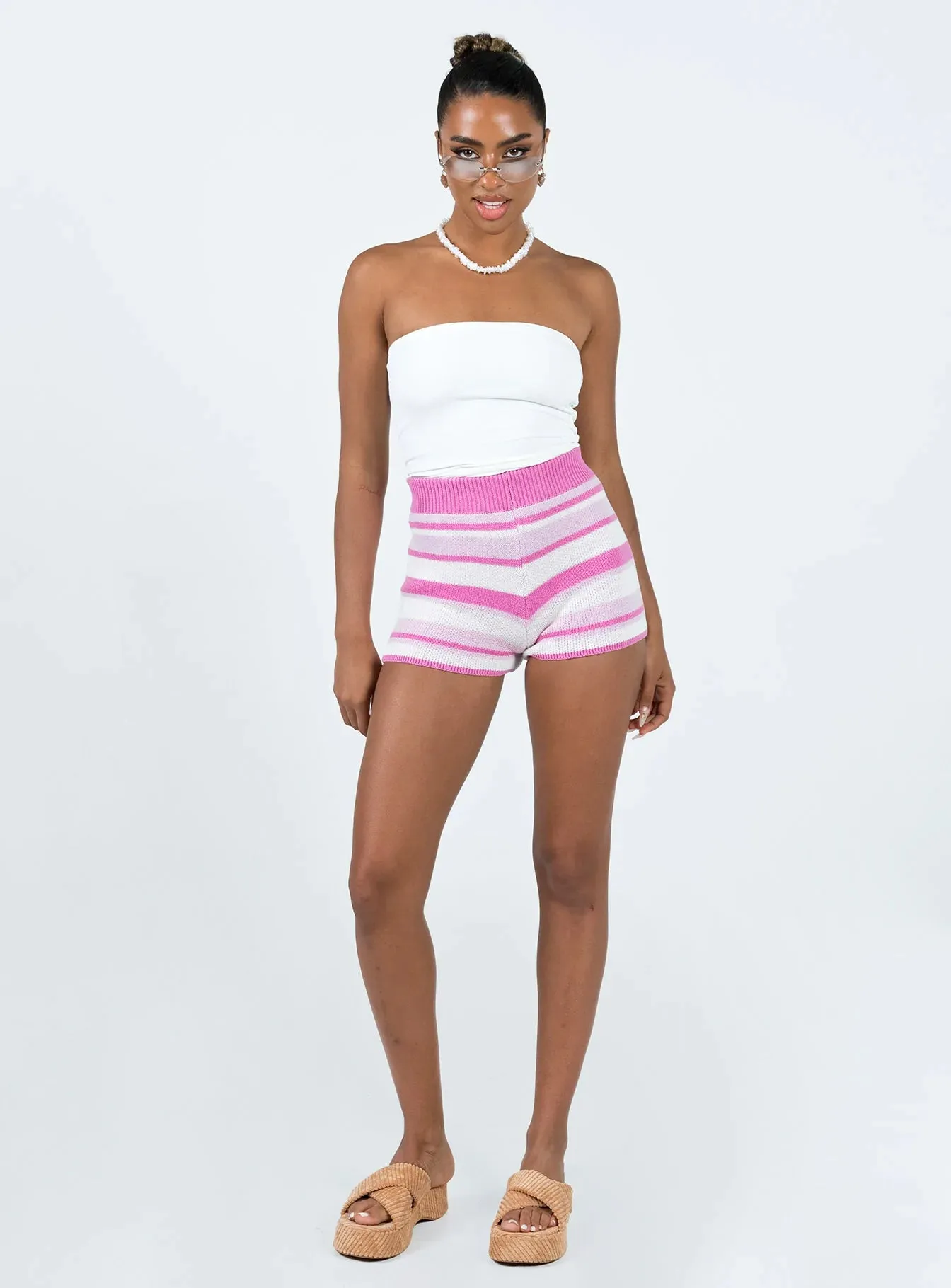 Alise Knit Shorts Pink